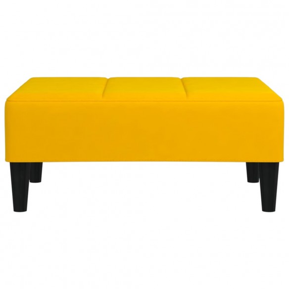 Repose-pied Jaune 78x56x32 cm Velours