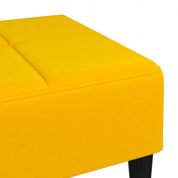 Repose-pied Jaune 78x56x32 cm Velours