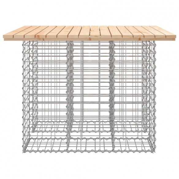 Banc de jardin design de gabion 100x102x72cm bois massif de pin