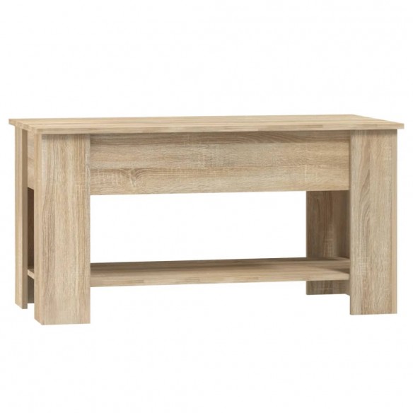 Table basse Chêne sonoma 101x49x52 cm Bois d'ingénierie