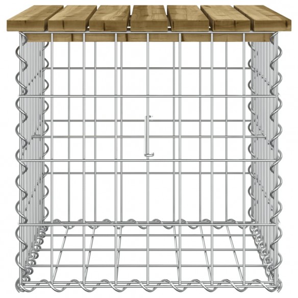 Banc de jardin design gabion 43x44x42 cm bois de pin imprégné