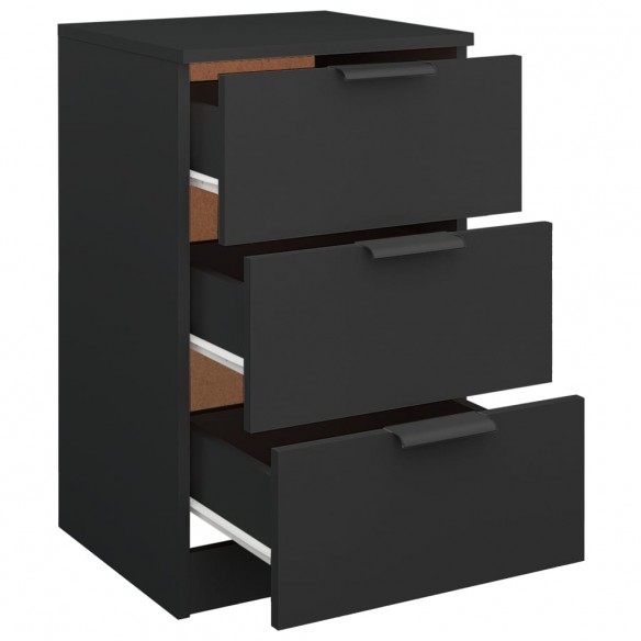 Tables de chevet 2 pcs noir 40x36x65 cm