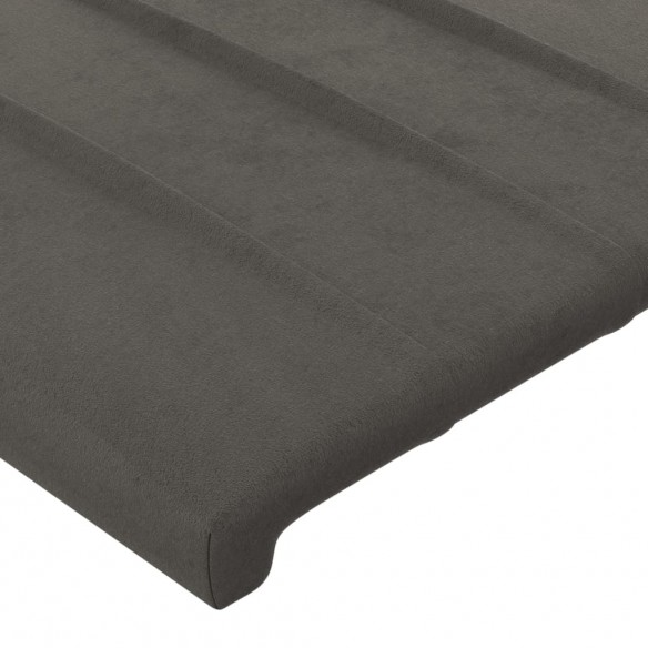 Têtes de lit 2 pcs Gris foncé 90x5x78/88 cm Velours