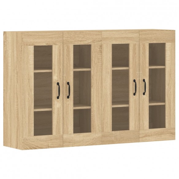 Armoires murales 2 pcs chêne sonoma bois d'ingénierie