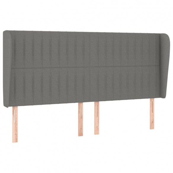 Cadre de lit avec matelas Gris foncé 180x200cm Tissu