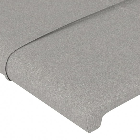 Têtes de lit 4 pcs Gris clair 90x5x78/88 cm Tissu