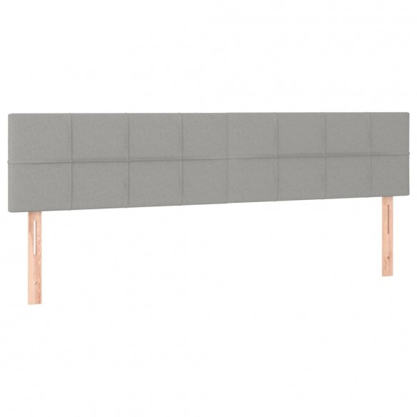 Tête de lit à LED Gris clair 180x5x78/88 cm Tissu