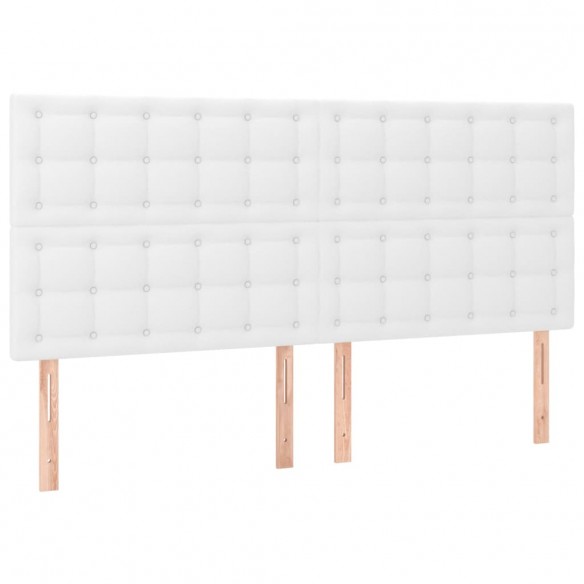 Cadre de lit avec matelas Blanc 180x200cm Similicuir