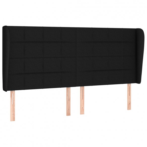 Cadre de lit avec matelas Noir 180x200 cm Tissu