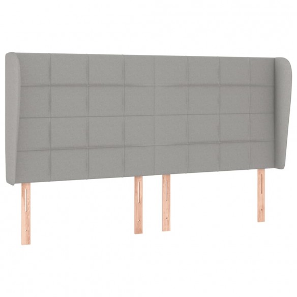 Cadre de lit avec matelas Gris clair 180x200cm Tissu