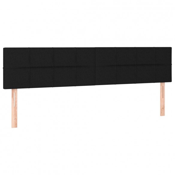 Têtes de lit 2 pcs Noir 100x5x78/88 cm Tissu