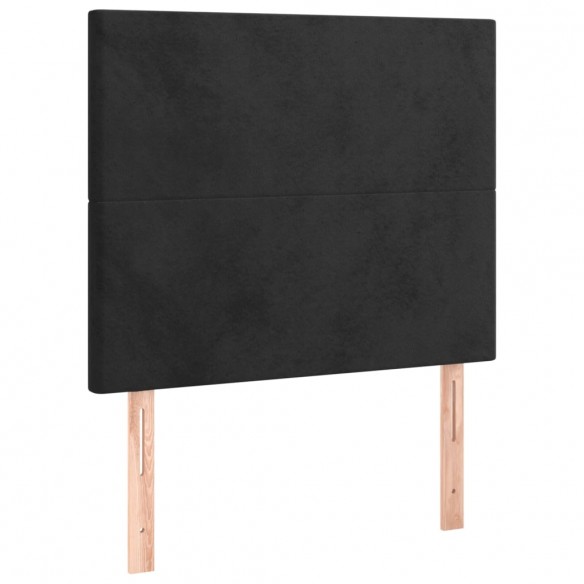 Têtes de lit 2 pcs Noir 100x5x78/88 cm Velours