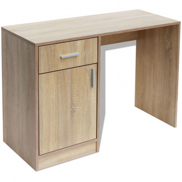 Bureau avec tiroir et placard 100 x 40 x 73 cm Chêne