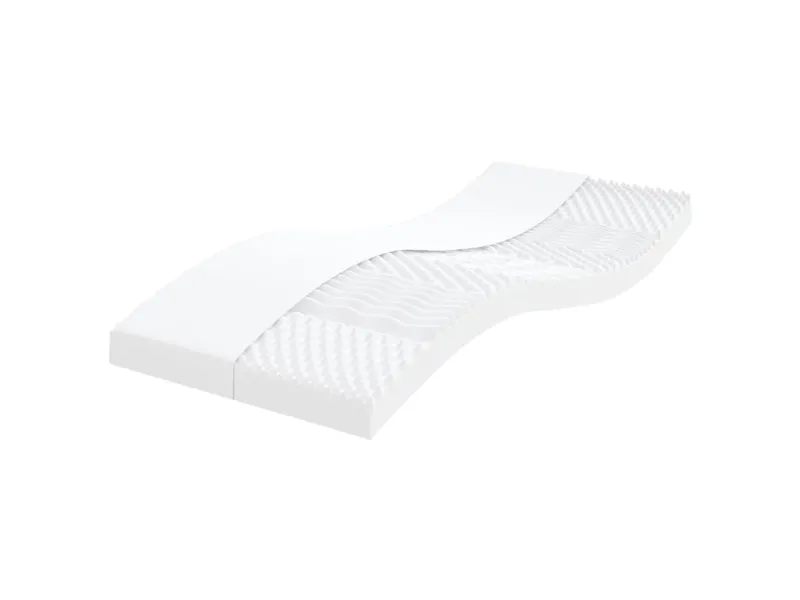 Matelas en mousse 2 pcs blanc 90x200 cm 7 zones dureté 20 ILD