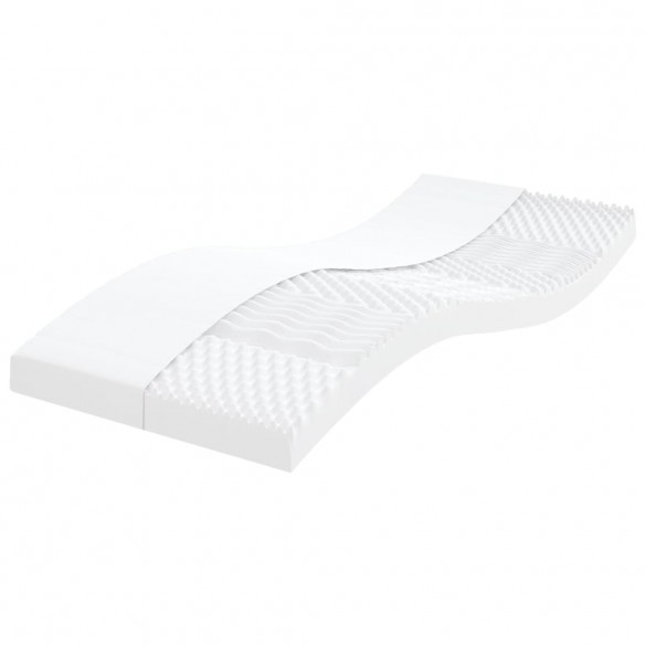 Matelas en mousse 2 pcs blanc 90x200 cm 7 zones dureté 20 ILD