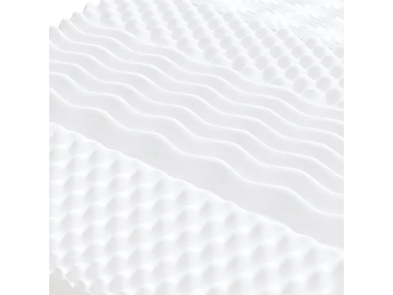 Matelas en mousse 2 pcs blanc 90x190 cm 7 zones dureté 20 ILD