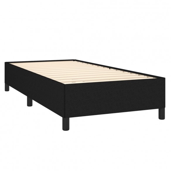 Cadre de lit avec matelas Noir 90x200 cm Tissu