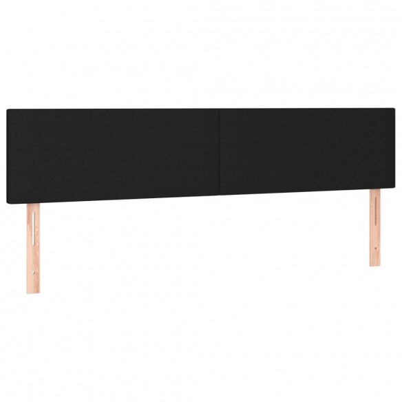 Têtes de lit 2 pcs Noir 90x5x78/88 cm Tissu