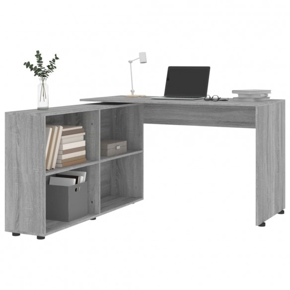 Bureau d'angle Sonoma gris Bois d'ingénierie