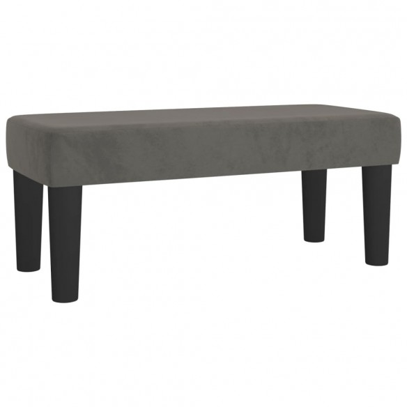 Banc Gris foncé 70x30x30 cm Velours