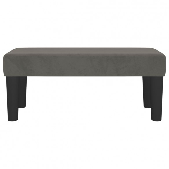 Banc Gris foncé 70x30x30 cm Velours