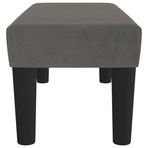 Banc Gris foncé 70x30x30 cm Velours