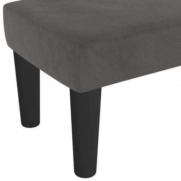 Banc Gris foncé 70x30x30 cm Velours