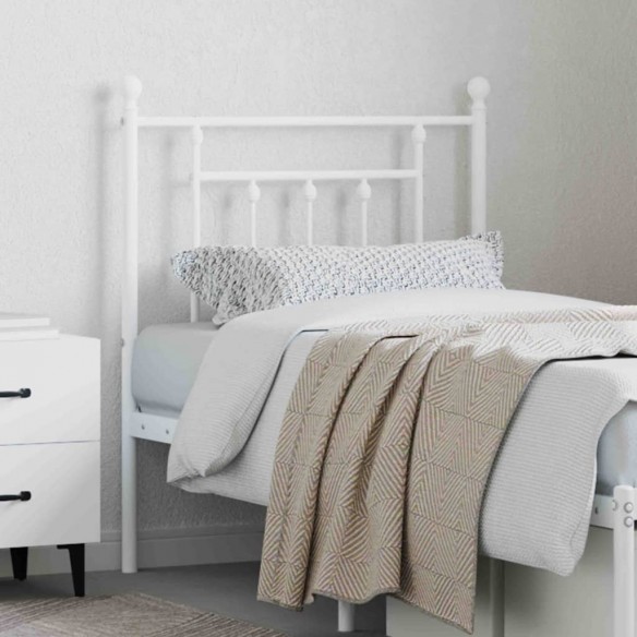 Tête de lit métal blanc 75 cm