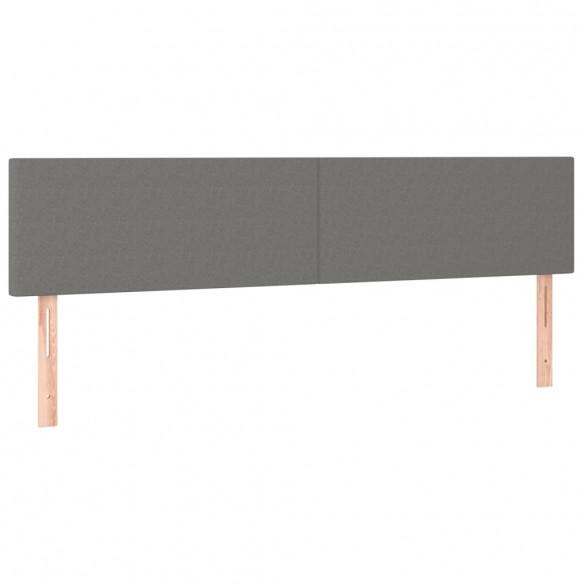 Têtes de lit 2 pcs Gris foncé 80x5x78/88 cm Tissu