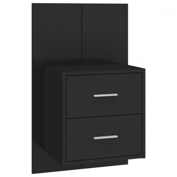 Tables de chevet murales 2 pcs Noir