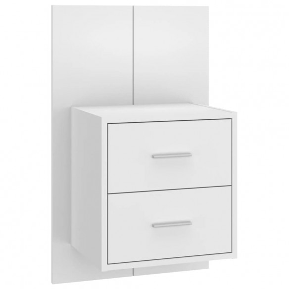 Tables de chevet murales 2 pcs Blanc