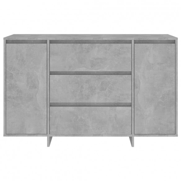 Buffet avec 3 tiroirs Gris béton 120x41x75 cm Aggloméré