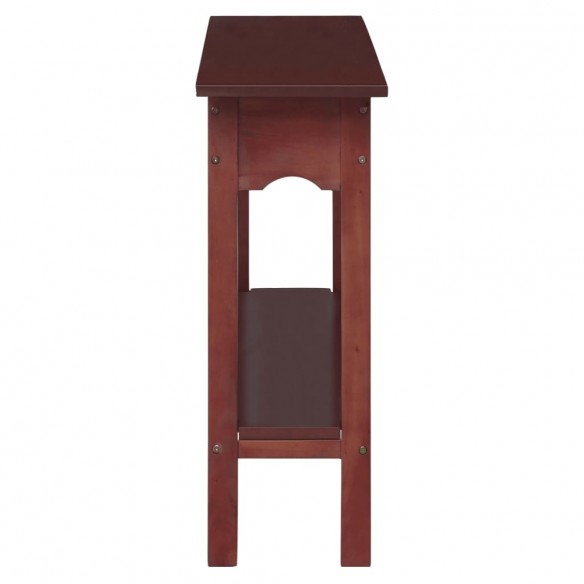 Table console marron 110x30x75 cm bois massif d'acajou