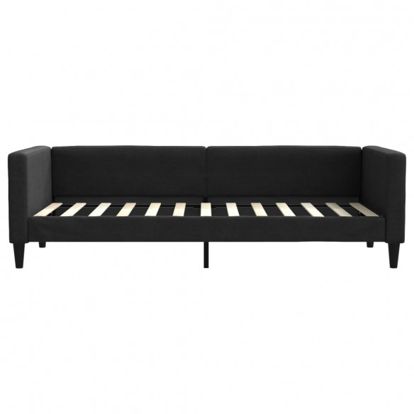 Lit de repos noir 80x200 cm tissu