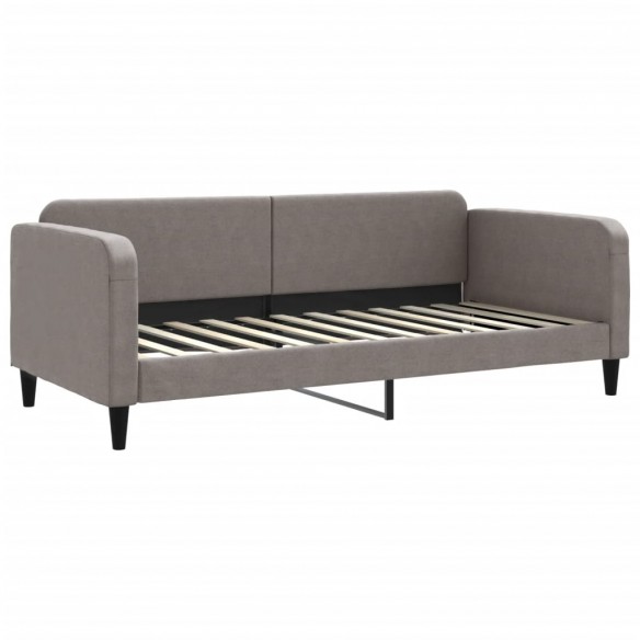 Lit de repos taupe 90x200 cm tissu