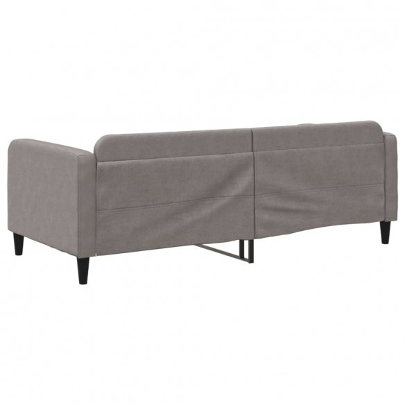 Lit de repos taupe 90x200 cm tissu