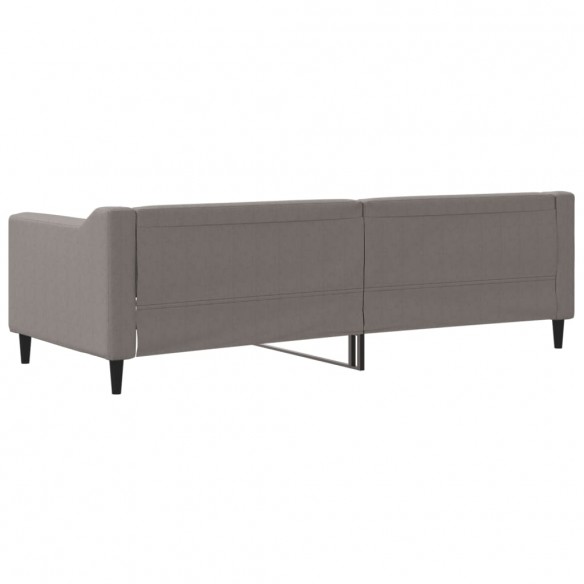 Lit de repos taupe 80x200 cm tissu