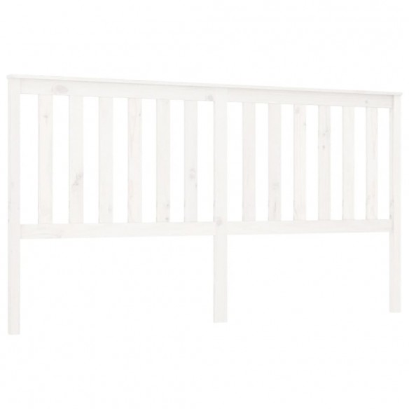 Tête de lit Blanc 186x6x101 cm Bois massif de pin