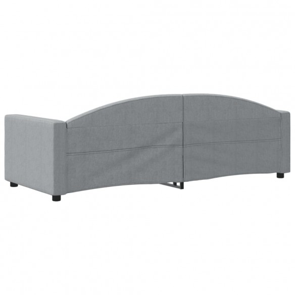 Lit de repos gris clair 80x200 cm tissu