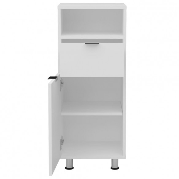 FMD Armoire de salle de bains 36,7x32,9x90,4 cm blanc