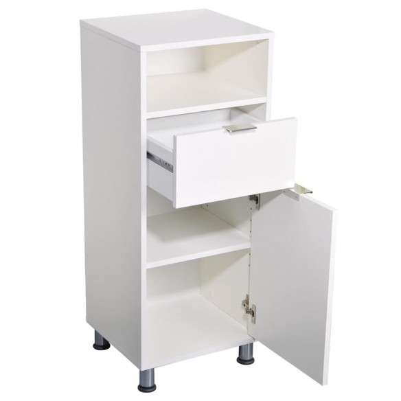 FMD Armoire de salle de bains 36,7x32,9x90,4 cm blanc