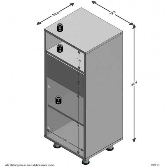 FMD Armoire de salle de bains 36,7x32,9x90,4 cm blanc