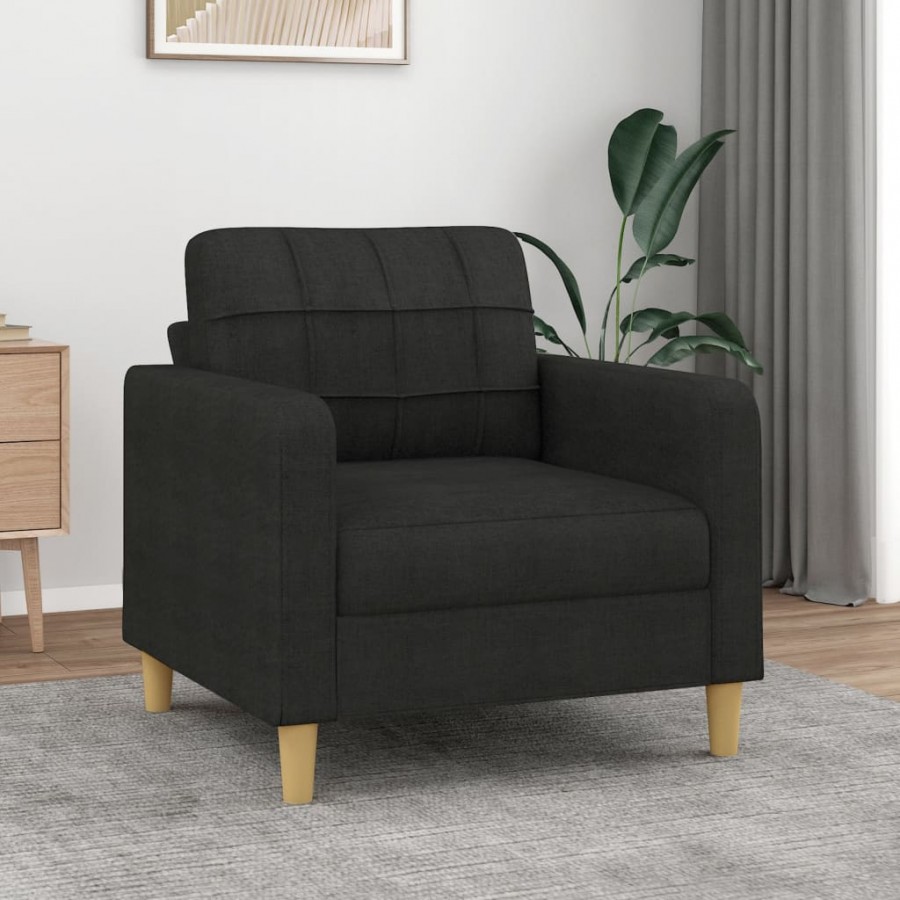 Fauteuil Noir 60 cm Tissu