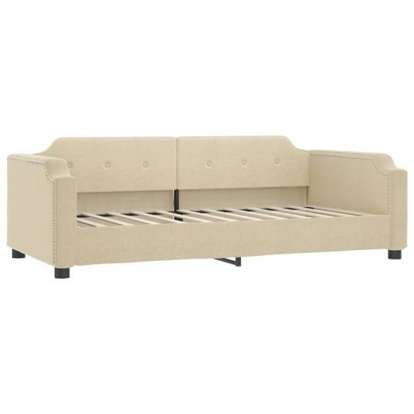 Lit de repos crème 90x200 cm tissu