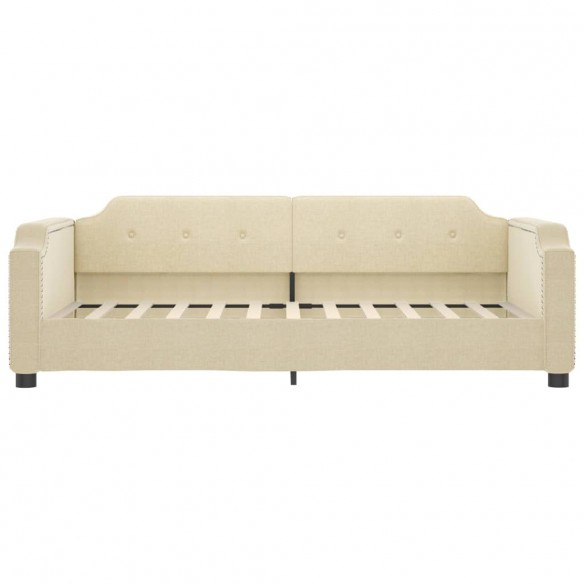 Lit de repos crème 90x200 cm tissu