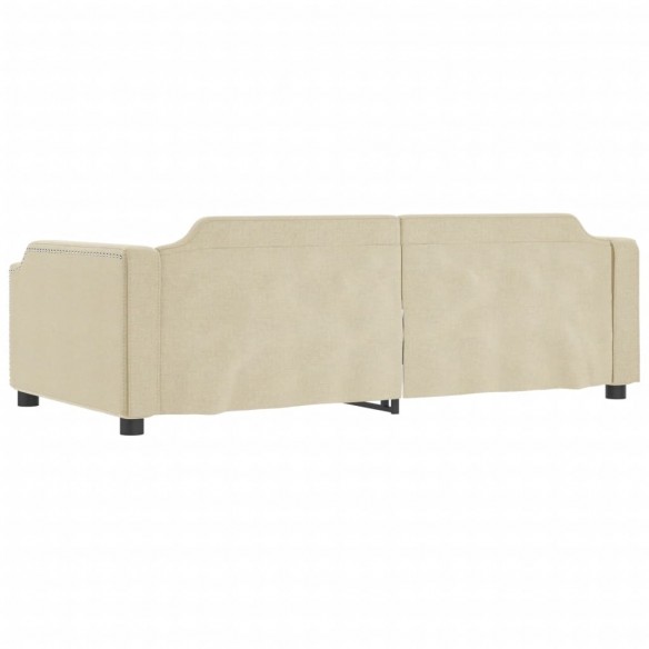 Lit de repos crème 90x200 cm tissu