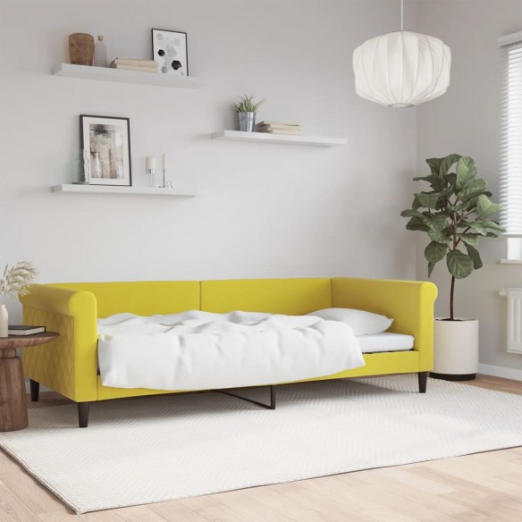 Lit de repos jaune 90x200 cm velours