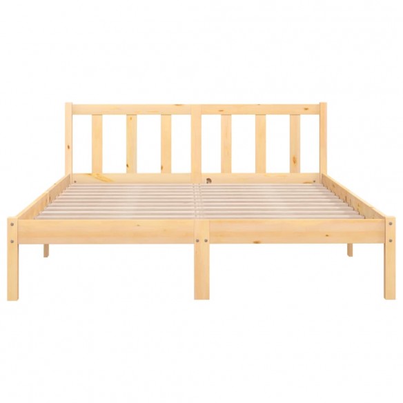 Cadre de lit bois de pin massif 135x190 cm double