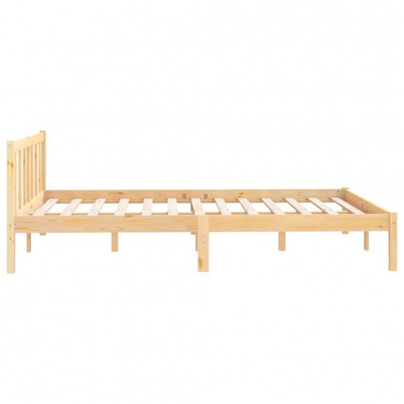 Cadre de lit bois de pin massif 135x190 cm double