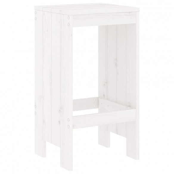 Tabourets de bar 2 pcs blanc 40x36x75 cm bois massif de pin